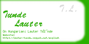 tunde lauter business card